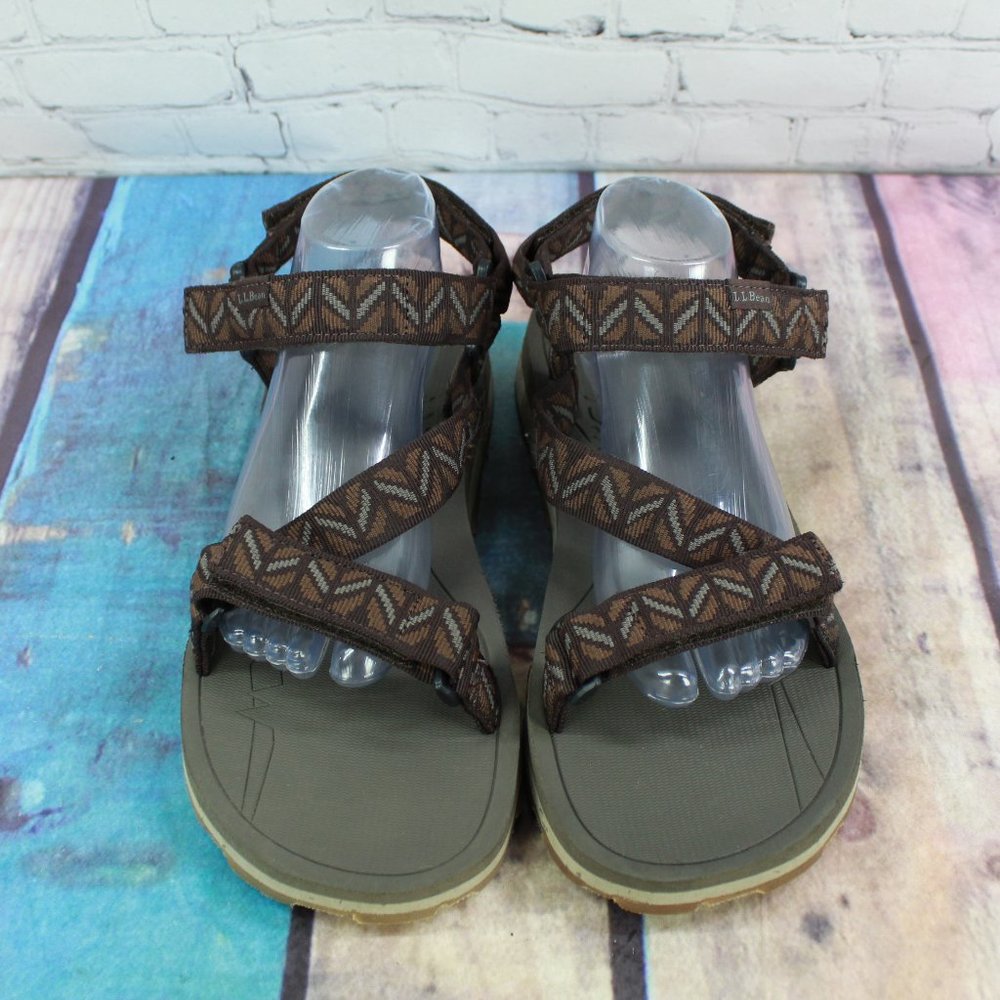 LL Bean Katahdin 4-Point Brown Nylon Eva Midsole Sport Sandals Size 11 M - Picture 5 of 9